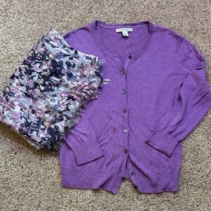 Banana Republic Purple Women's Cardigan